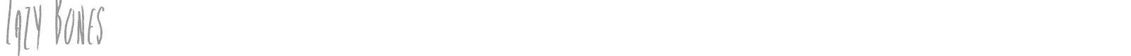 Lazy Bones font preview